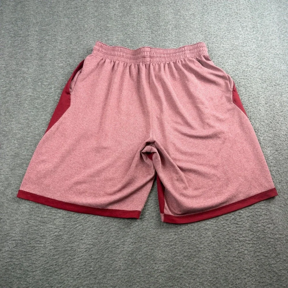 Nike Basketball Shorts Men's Large Red Dri-FIT Mesh Athletic Gym Training